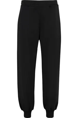 Alexander McQueen Bukser, Dame, Sort, XS, Bomuld, Bomuld Track-Pants med Ribbed Manchetter