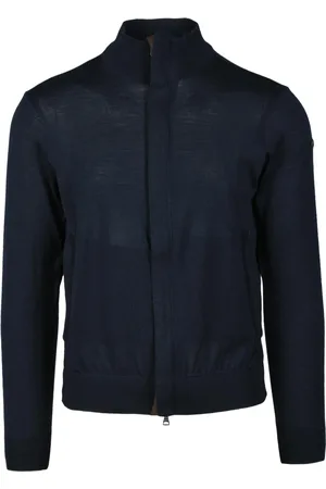 Paul & Shark Strik, Herre, Blå, L, Uld, Klassisk Uld Cardigan