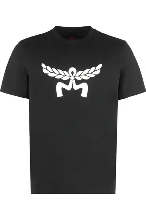 MCM Top, Herre, Sort, S, Bomuld, Bomuld Crew-Neck T-Shirt