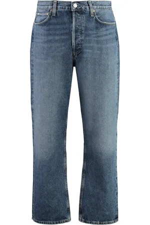 AGOLDE Jeans, Herre, Blå, W33, Bomuld, Vintage Straight-Leg Jeans med Metal Detaljer