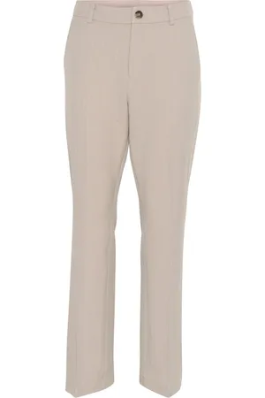 Cream Bukser, Dame, , M L32, Uld, Bootcut Stribede Bukser