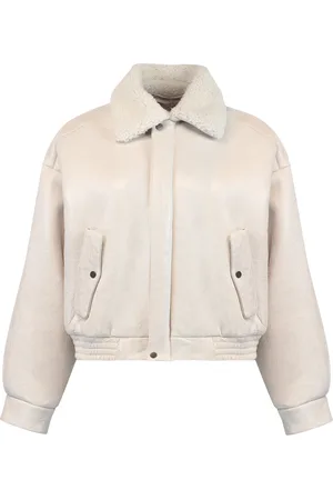 SALVATORE SANTORO Jakke, Dame, , XS, Læder, Kontrastfarvet Shearling Læderjakke