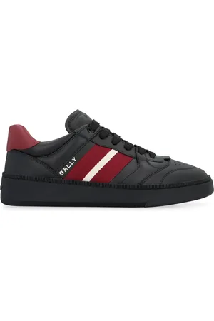 Bally Sko, Herre, Sort, 39 EU, Læder, Læder lavtop sneakers med kontrast hæl