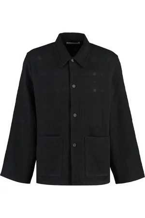 OUR LEGACY Jakke, Herre, Sort, S, Uld, Klassisk Krave Uldblanding Overshirt
