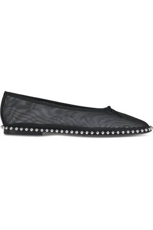 Alexander Wang Sko, Dame, Sort, 38 EU, Sort Ballchain Flade Sko
