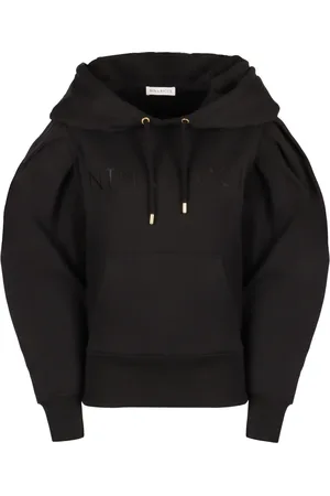 Nina Ricci Sweathshirts & Hoodies, Dame, Sort, XS, Bomuld, Bomuldshættetrøje med ballonærmer