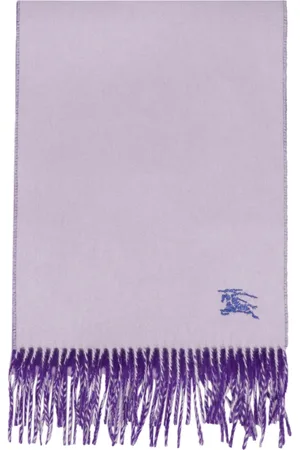 Burberry Tilbehør, unisex, Lilla, ONE SIZE, Cashmere, Cashmere Tørklæde med Frynser