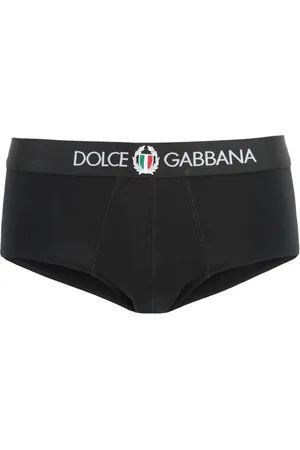 Dolce & Gabbana Undertøj, Herre, Sort, M, Bomuld, Logo Elastisk Bomuldstrusser