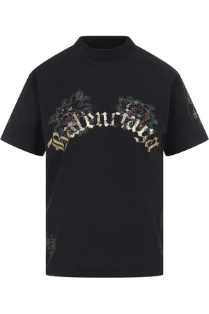 Balenciaga Top, Dame, Sort, S, Bomuld, Faded Washed T-Shirt