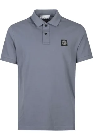 Stone Island Top, Herre, Grå, XL, Bomuld, Slim Fit Polo Shirt