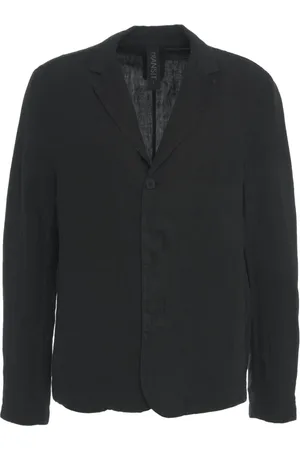 TRANSIT Jakke, Herre, Sort, L, Linned, Sort Linned Blazer til Mænd