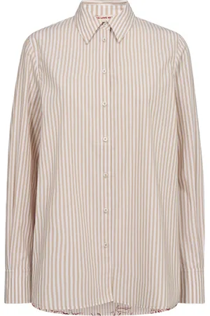 Mos Mosh Bluser & Skjorter, Dame, , XS, Uld, Stribet Skjorte med Håndmalet Print