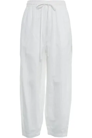 THOM KROM Bukser, Dame, Hvid, M, Linned, Hvide Linnedbukser Elegant Stil