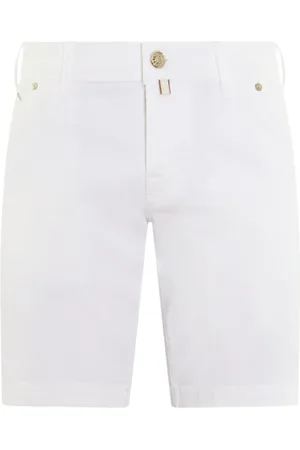 Jacob Cohen Shorts, Herre, Hvid, W30, Denim, Slim Fit Bermuda Shorts