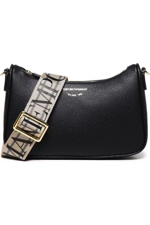 Emporio Armani Taske, Dame, Sort, ONE SIZE, Uld, Sort Chevron Tekstur Skuldertaske