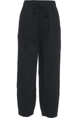 THOM KROM Bukser, Dame, Sort, S, Linned, Sort Linned Elastisk Talje Bukser
