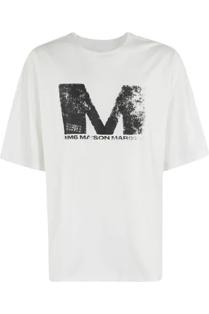 Maison Margiela Top, Herre, Hvid, M, Bomuld, Logo Print Maxi Kjole