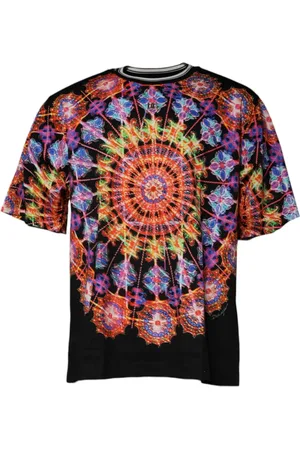 Dolce & Gabbana Top, Herre, Flerfarvet, 4XL, Bomuld, Kaleidoskop Print Crew Neck T-shirt