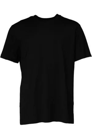 Dolce & Gabbana Top, Herre, Sort, 4XL, Bomuld, Sort Bomuld Crew Neck T-shirt