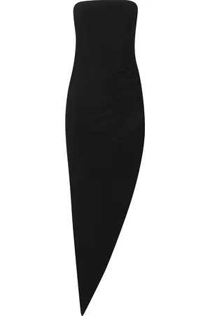 Norma Kamali Kjole, Dame, Sort, S, Polyester, Elegant Side Drape Kjole