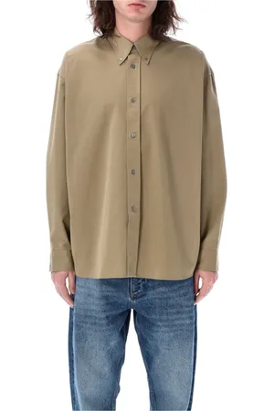 STUDIO NICHOLSON Skjorte, Herre, , M, Bomuld, Teknisk Twill Skjorte