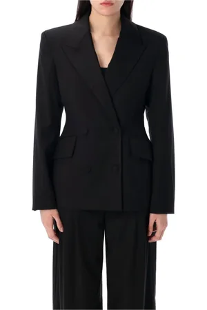 REMAIN Birger Christensen Jakke, Dame, Sort, M, Sort tilpasset blazer med hakrevers