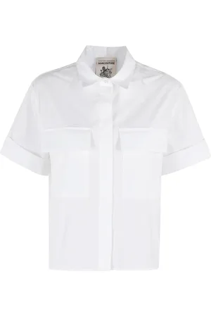 SEMICOUTURE Bluser & Skjorter, Dame, Hvid, S, Elegant Silkebluse