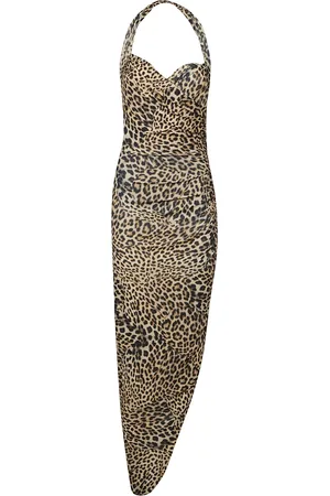 Norma Kamali Kjole, Dame, Flerfarvet, M, Side Drape Kjole