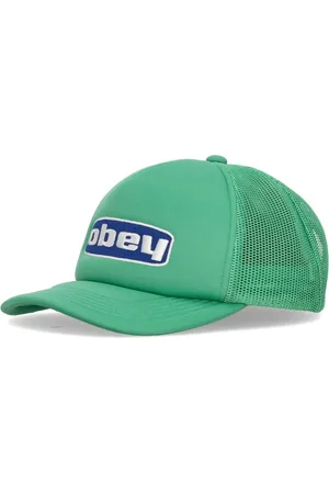 Obey Tilbehør, unisex, Grøn, ONE SIZE, Polyester, Curvy Curva Trucker Hat Grøn