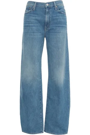 Mother Jeans, Dame, Blå, W27, Blå Wide Leg Jeans The Dodger