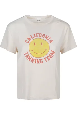 RE/DONE Top, Dame, Hvid, M, Tanning T-shirt Klassisk Stil