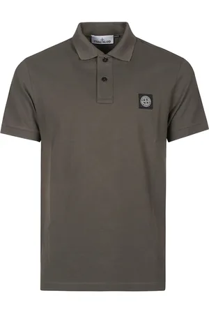 Stone Island Top, Herre, Grøn, L, Bomuld, Slim Fit Polo Shirt