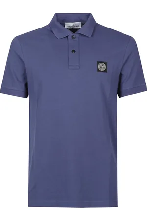 Stone Island Top, Herre, Blå, XL, Bomuld, Slim Fit Polo Shirt