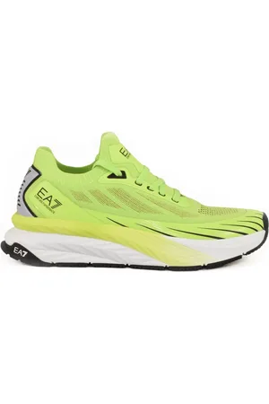 EA7 Sko, Herre, Grøn, 45 EU, Uld, Stilfulde Sneakers med Gummisål