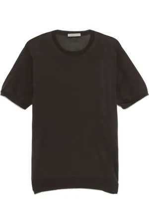 corneliani Top, Herre, Sort, 2XL, Uld, Sort Silke Sweater Herremode