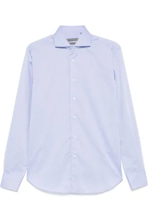 corneliani Skjorte, Herre, Blå, 3XL, Bomuld, Klar Blå Skjorte Herremode