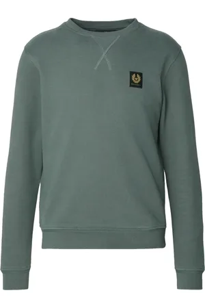 Belstaff Sweathshirts & Hoodies, Herre, Grøn, M, Bomuld, Mineral Klassisk Sweatshirt