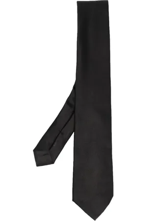 Giorgio Armani Tilbehør, Herre, Sort, ONE SIZE, Elegant Silkeslips til Mænd