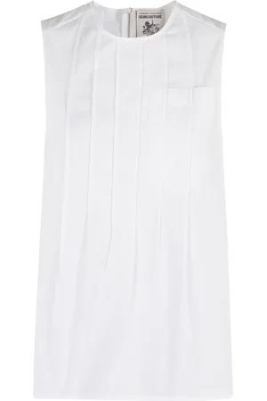 SEMICOUTURE Top, Dame, Hvid, S, Elegant Blomstret Kjole
