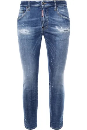 Dsquared2 Jeans, Herre, Blå, 2XL, Denim, Blå Denim Bukser 5 Lommer