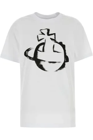 Vivienne Westwood Top, Dame, Hvid, L, Bomuld, Oversize Hvid Bomuld T-shirt