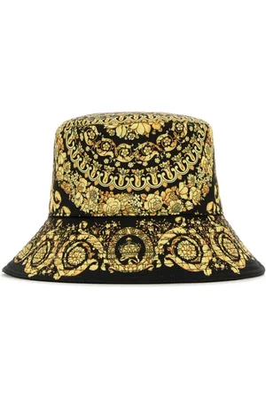 VERSACE Tilbehør, Herre, Flerfarvet, 57 CM, Uld, Stilfuld trykt spandehat
