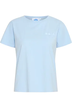 Ball Top, Dame, Blå, XS, Bomuld, Pudderblå Tee Topstil