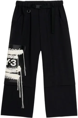 Y-3 Bukser, Herre, Sort, M, Satin, Sporty Utility Casual Bukser