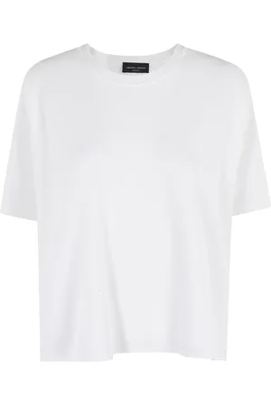 Roberto Collina Top, Dame, Hvid, L, Uld, Stilfuld Rund Hals Sweater