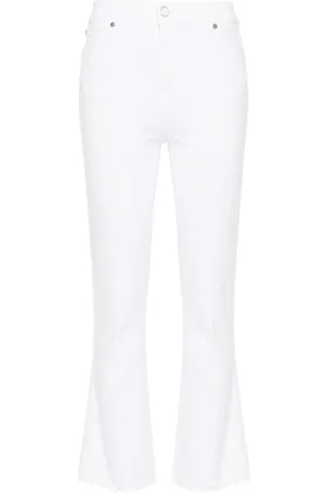 7 for all Mankind Jeans, Dame, Hvid, W26, Bomuld, Slim Kick Bootcut High Rise Jeans