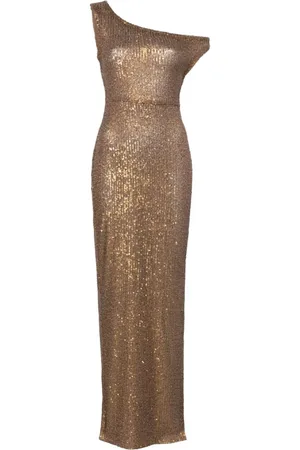 Norma Kamali Kjole, Dame, Brun, XS, Uld, Drop Shoulder Side Slit Kjole