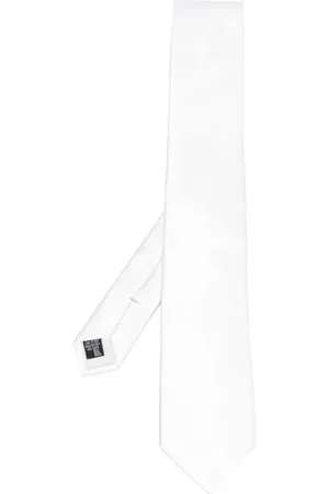 Giorgio Armani Tilbehør, Herre, Hvid, ONE SIZE, Elegant Silkeslips til Mænd