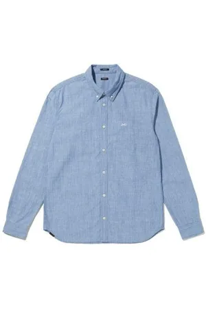 Denham Skjorte, Herre, Blå, M, Bomuld, Chambray Rich Reg Skjorte