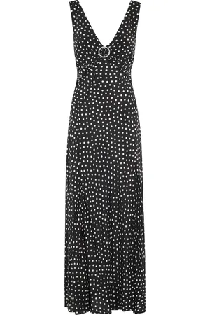 RIXO London Kjole, Dame, Sort, M, Elegant Blomstret Kjole til Kvinder